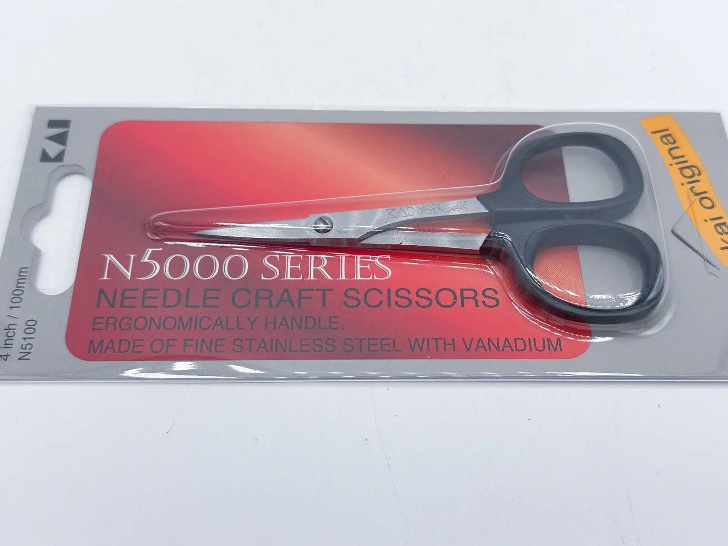 KAI N5100 4" FINE POINT STRAIGHT SCISSORS FOR DOLL CLOTHES, EMBROIDERY, CRAFTS