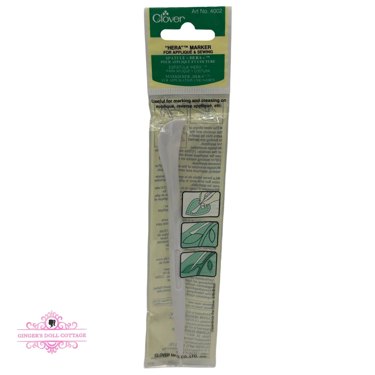 Clover Hera Marker for Appliques and Sewing Ginger's Doll Cottage