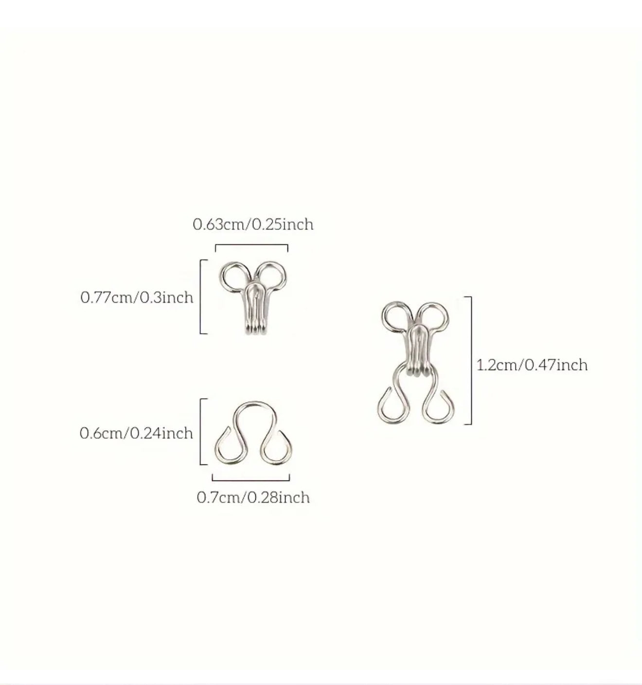 Pack of 25 Mini Hooks and Eyes for Crafts, Doll Clothes, Gold Ginger's Doll Cottage
