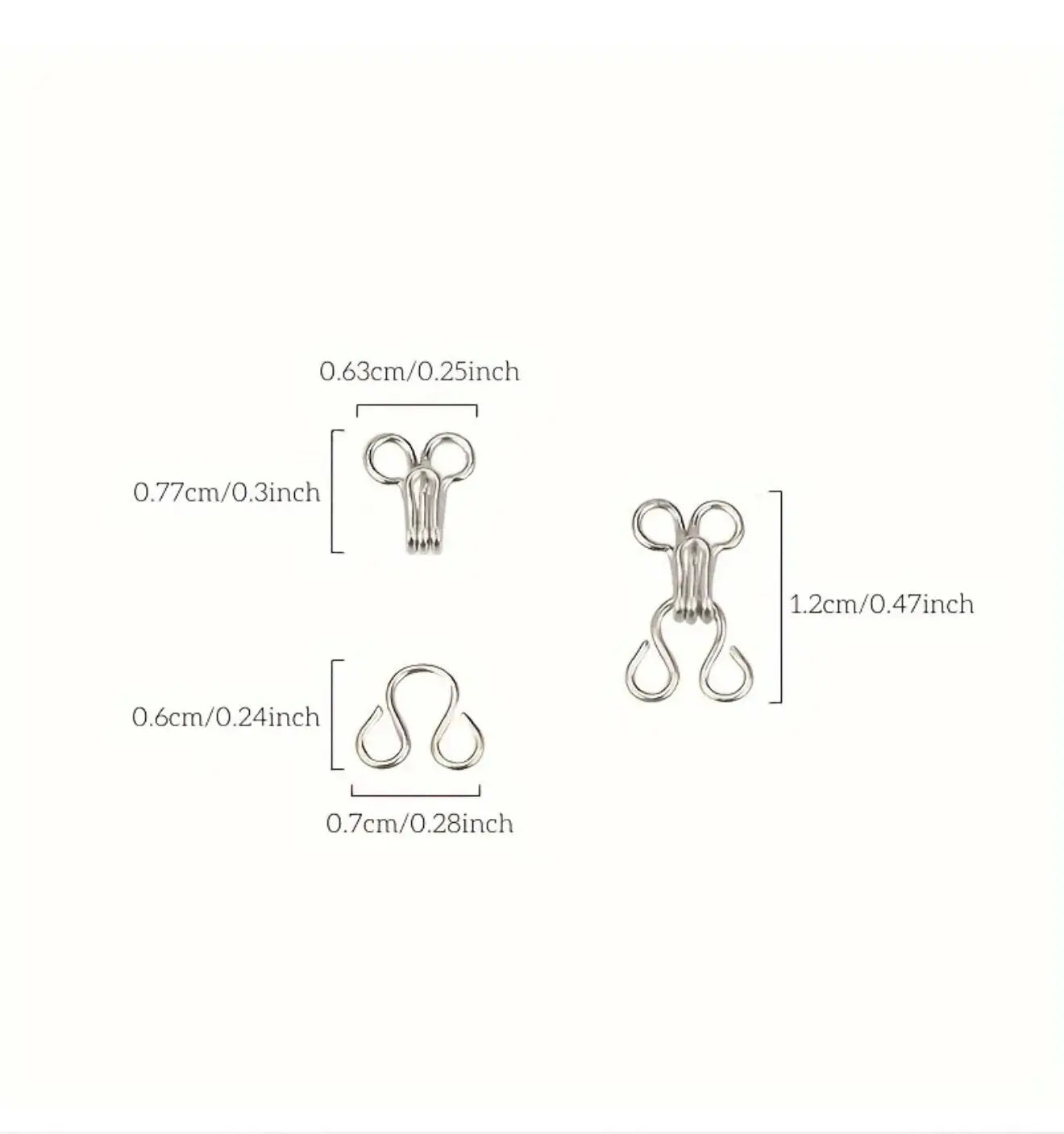 Pack of 25 Mini Hooks and Eyes for Crafts, Doll Clothes, Gold Ginger's Doll Cottage