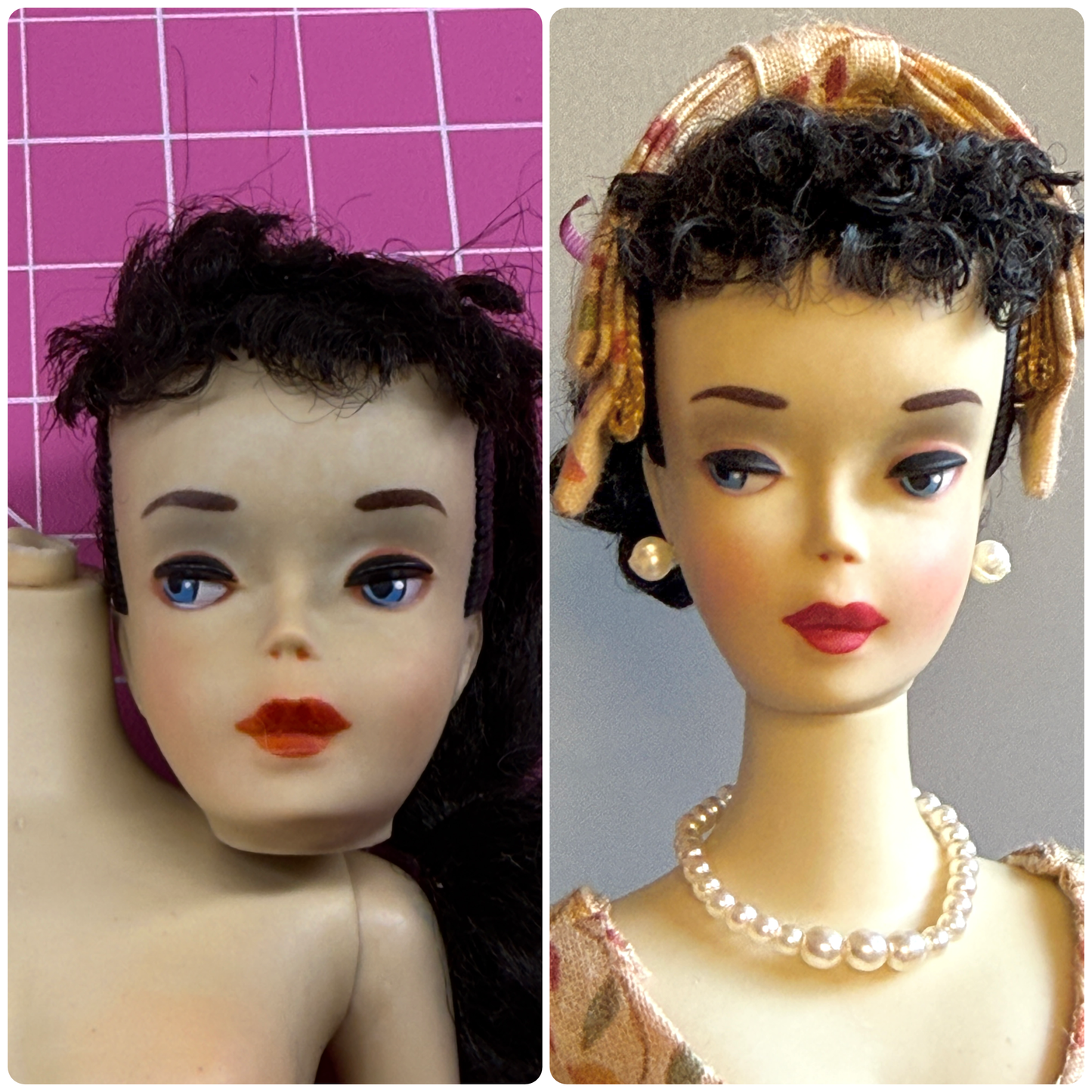 Vintage #3 Brunette Ponytail Barbie – Restored OOAK – Autumn at the Cottage