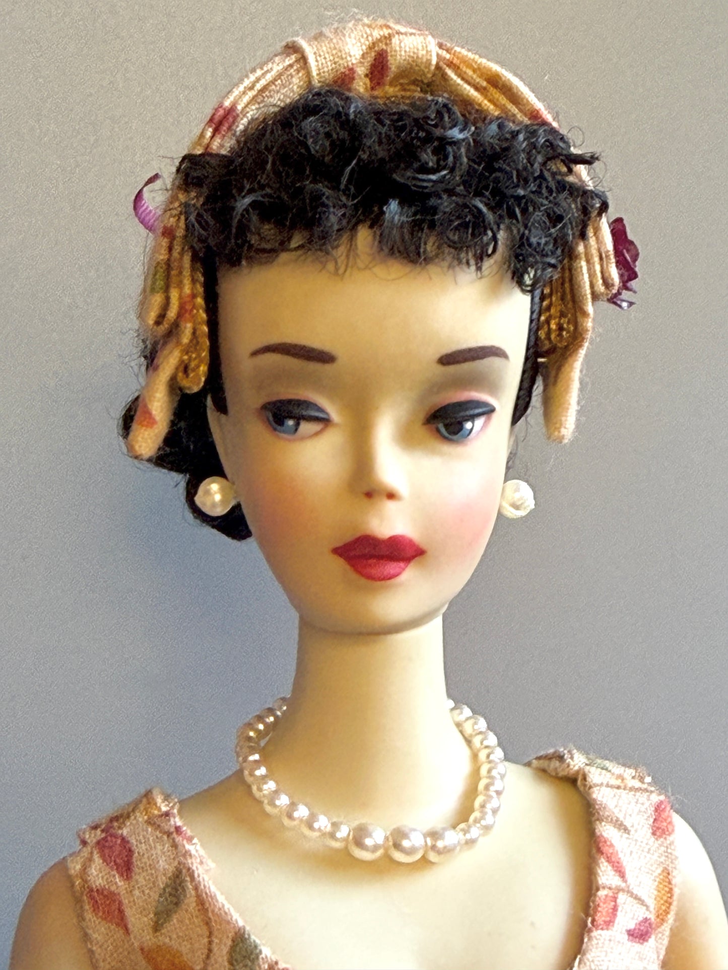Vintage #3 Brunette Ponytail Barbie – Restored OOAK – Autumn at the Cottage