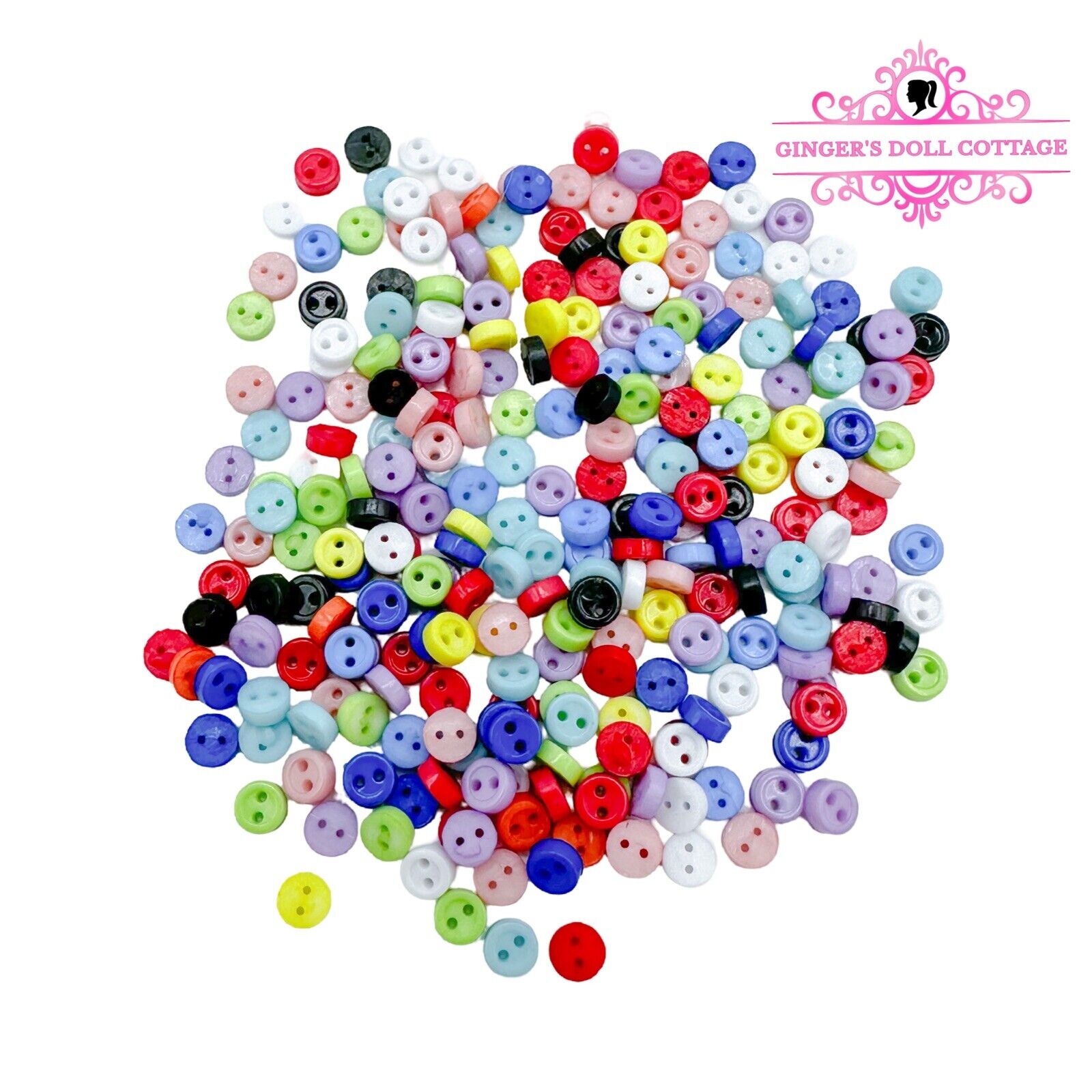 Pack Of 250 Teeny Micro Buttons For Sewing Doll Clothes Assorted Mini Tiny 3mm