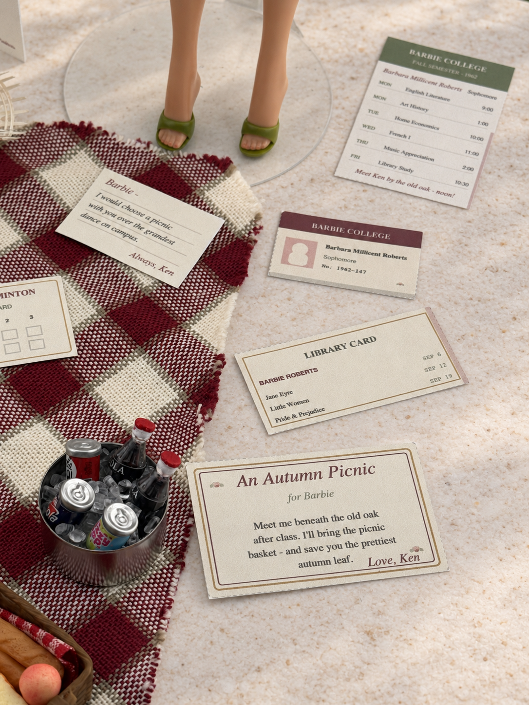September Sweethearts – Vintage Barbie & Ken Autumn Picnic Set