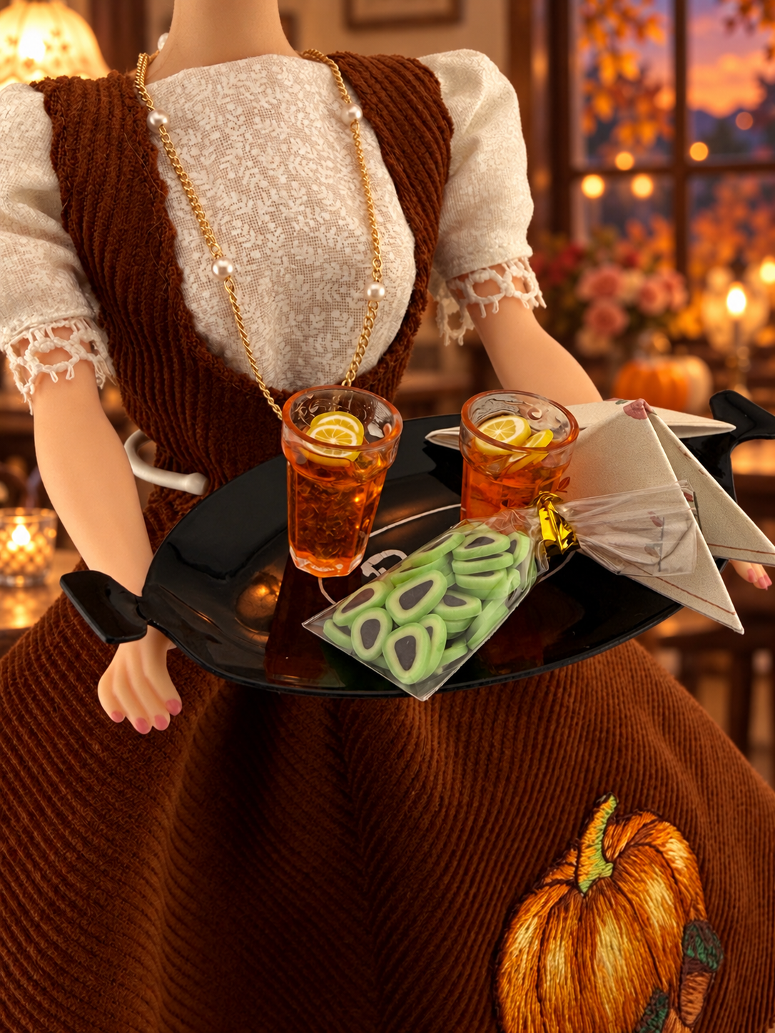 Harvest Moon Romance — OOAK Reproduction Barbie | Autumn at the Cottage
