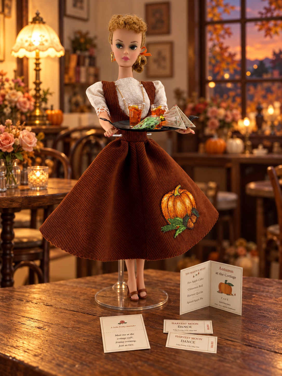 Harvest Moon Romance — OOAK Reproduction Barbie | Autumn at the Cottage