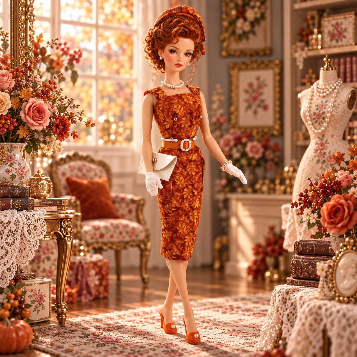AUTUMN PAK SHEATH - Vintage Inspired Atelier Fashion for Barbie