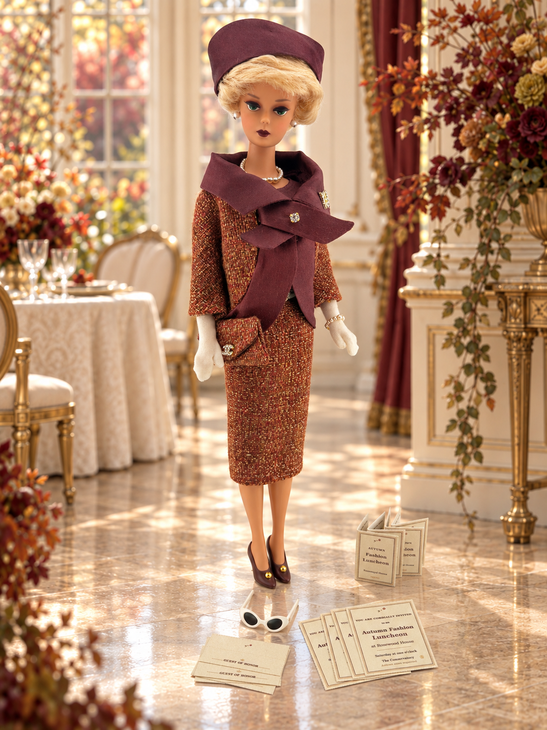 Fashion Luncheon at Rosewood House – OOAK Reproduction Barbie Doll | Autumn at the Cottage