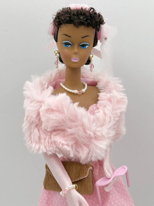 Ooak AA Silkstone Ponytail Vintage Barbie Repaint With Gay Parisienne In Pink