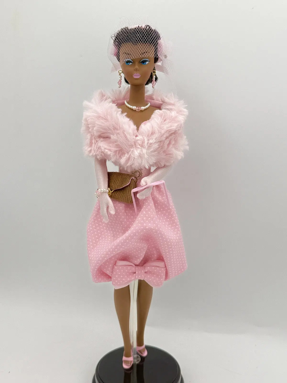 Ooak AA Silkstone Ponytail Vintage Barbie Repaint With Gay Parisienne In Pink