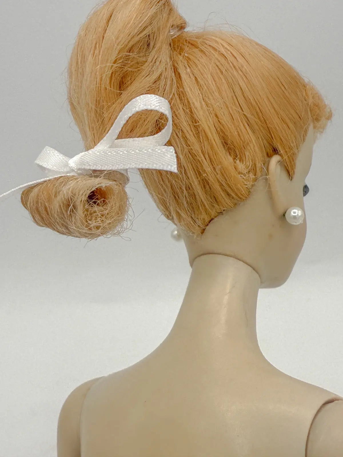 OOAK Faux Vintage Number 2 Blonde Ponytail Barbie Repaint, Gay Parisienne In Red