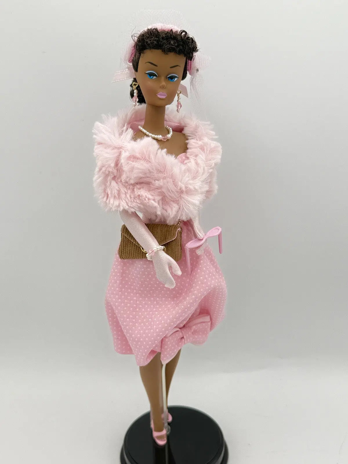 Ooak AA Silkstone Ponytail Vintage Barbie Repaint With Gay Parisienne In Pink