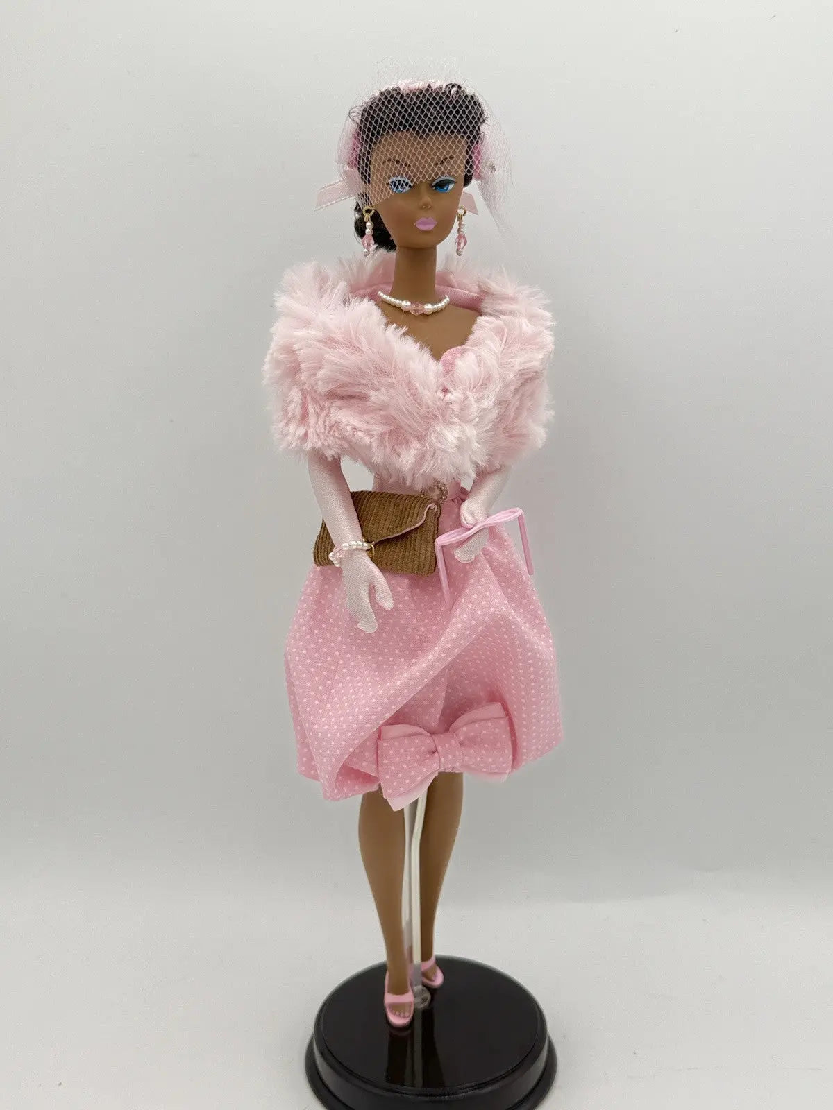 Ooak AA Silkstone Ponytail Vintage Barbie Repaint With Gay Parisienne In Pink