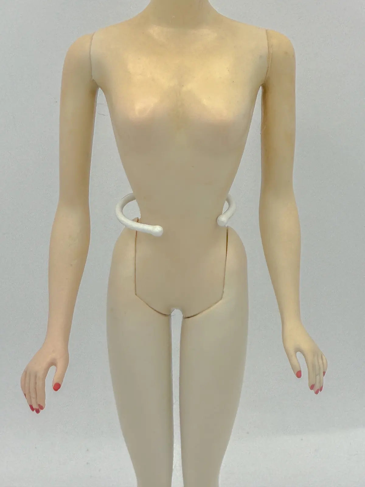 OOAK Faux Vintage Number 2 Blonde Ponytail Barbie Repaint, Gay Parisienne In Red
